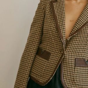 Vintage RED Valentino houndstooth blazer